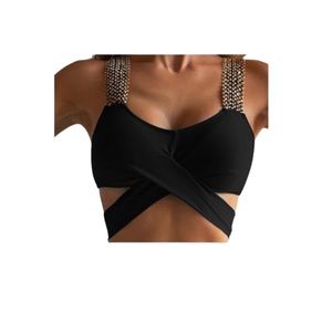 BNWT Eomenie Crisscross High Waisted Wrap Bikini Tie Back